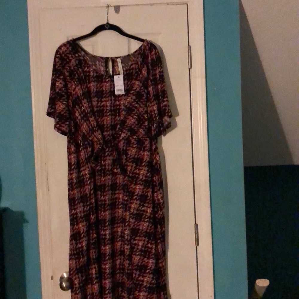 Empire waist plaid dress